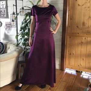 Dark purple evening gown